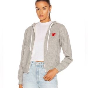 Comme Des Garcons PLAY Zip Hoodie Sweatshirt size M